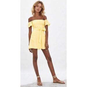 NWT Zara Buttercup Yellow Dress with Pockets